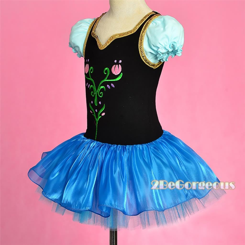 Lito Angels Ice Princess Ballerina Dance Costume for Kids Girls, Ballet Tutu Dress Fancy Dancewear, Age 3-4 Years (Tag Number M) Multicoloured