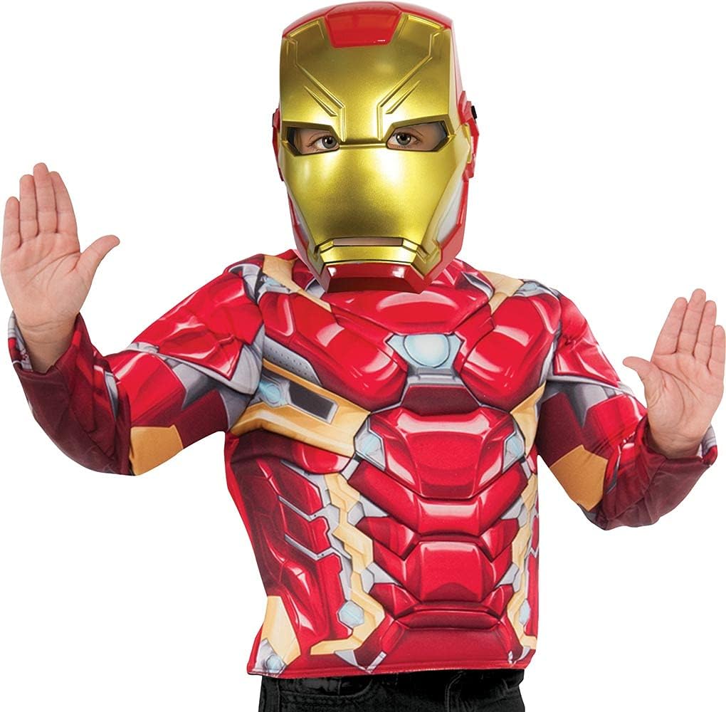 Rubies 39216NS Marvel Avengers Iron Man Deluxe Mask, Boys', One Size Halloween