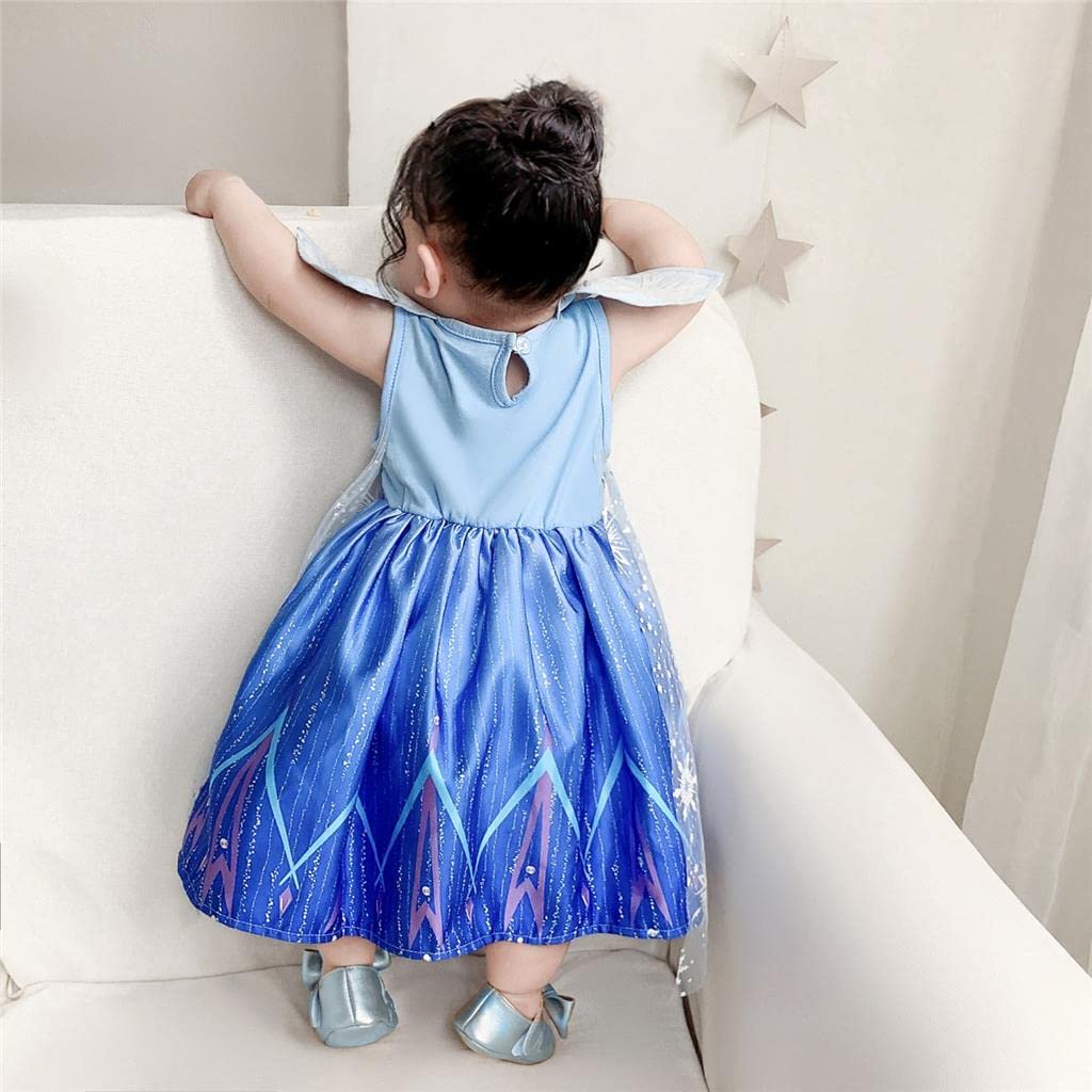 Lito Angels Girls Snow Queen Princess Costume, Blue, Age 2-3 Years