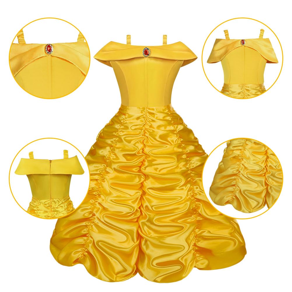 Princess Belle Costume Dress - Little Girl Princess Dresses - Fancy (image 2)