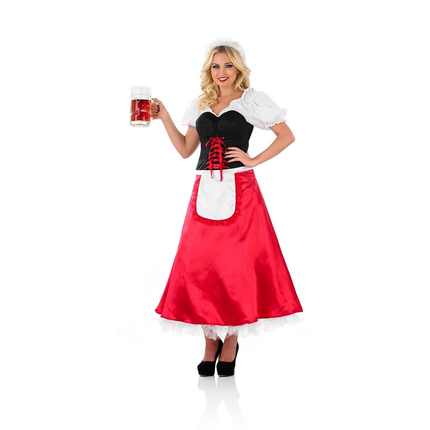 Fun Shack Bavarian Dirndl Costume For Women, Ladies Oktoberfest Dress, German Fancy Dress, Beer Maid Outfit Adult Small