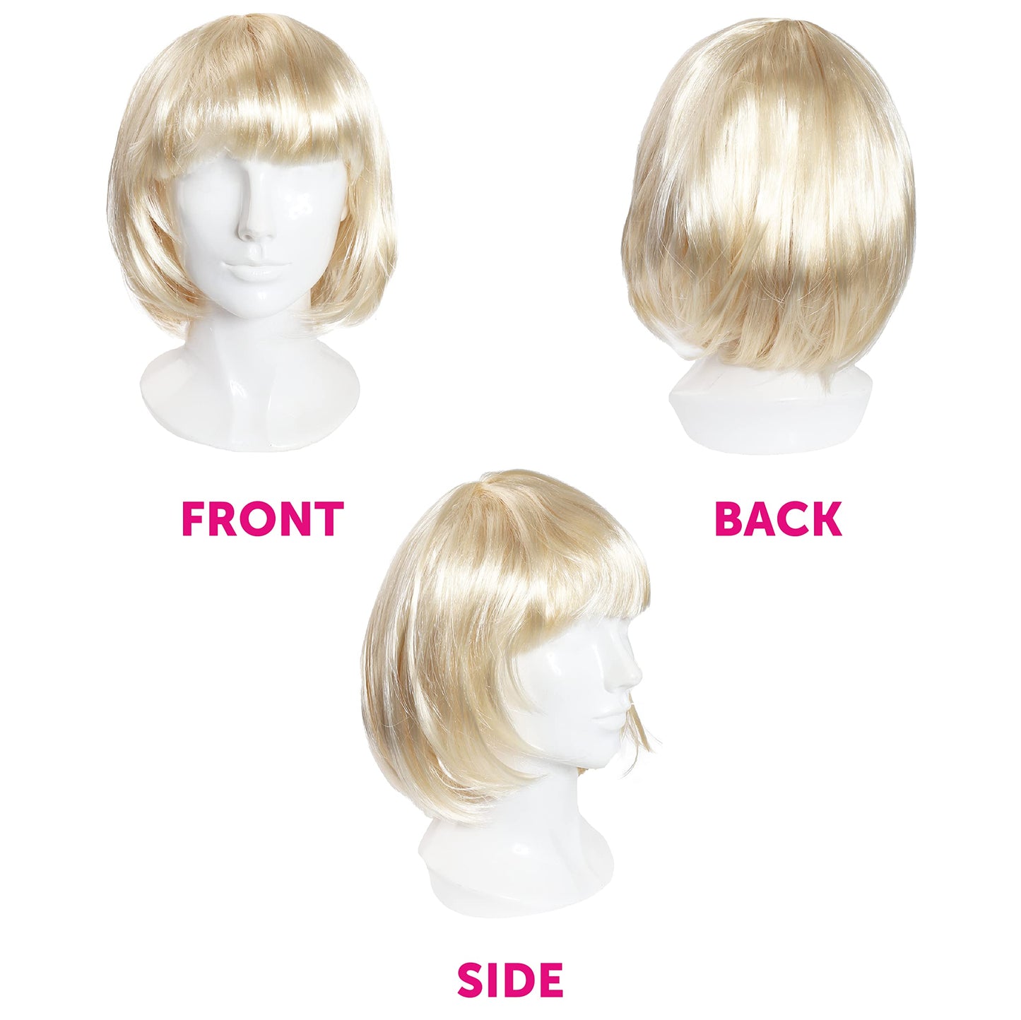 Lady G Costume Black Sunglasses with Short Blonde Bob Wig - Pop