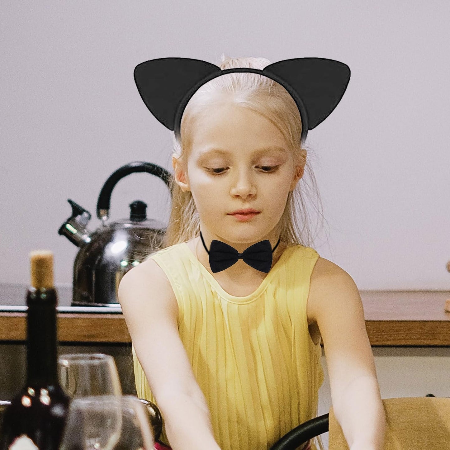 Cat Costume - Cute Cat Cosplay Kitten Ears Cat Tail Bow Tie (image 6)