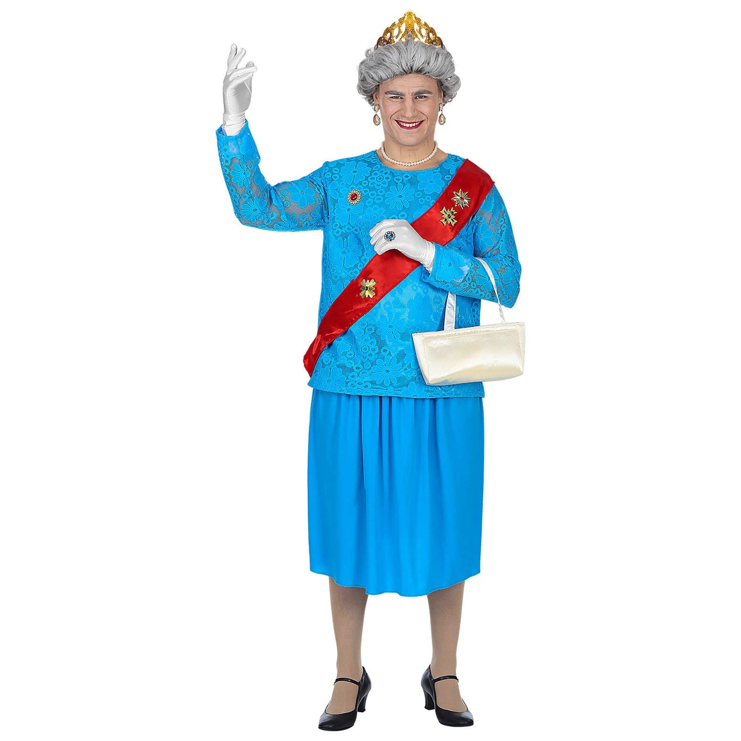 W WIDMANN MILANO Party Fashion - Queen Costume for Men, Drag Queen, Theater, Animation, Celebrity, English, Carnival