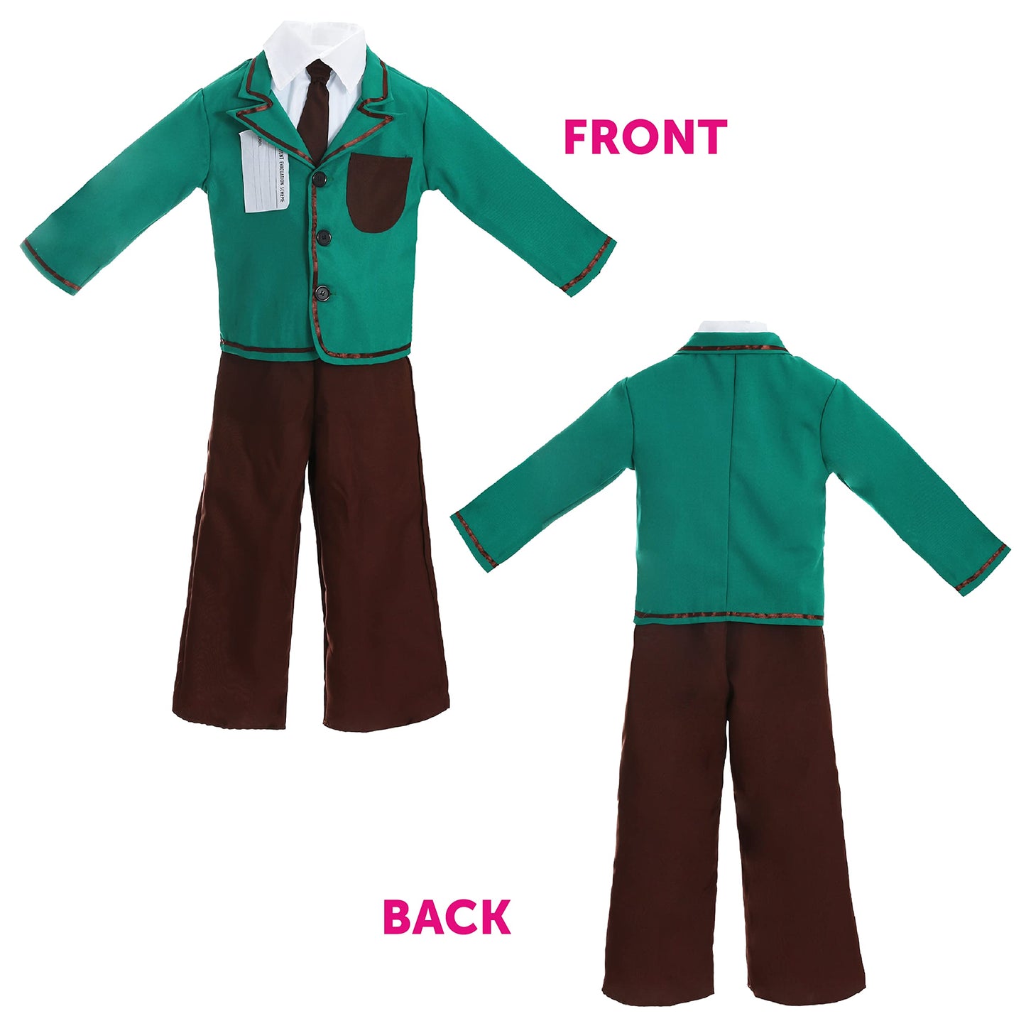 Childs 1940s Schoolboy Costume - Medium - Blue and Brown Jacket with Matching Hat, Brown Trousers and Satchel - Boys TV Movie World Book Day Fancy Dress Costume