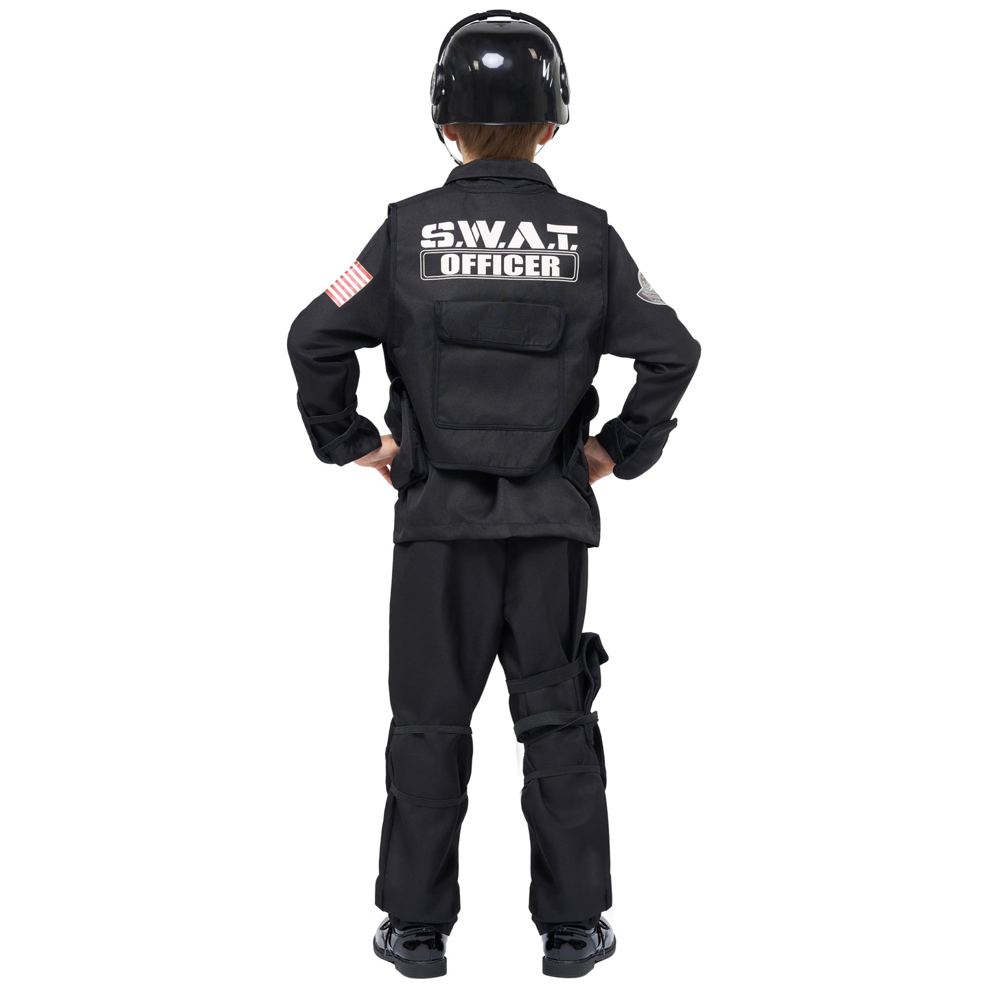 Spooktacular Creations SWAT Officer Costume for Kids Halloween Party, Trick-or-Treat Costume, Themed Parties-Medium(8-10 yrs)