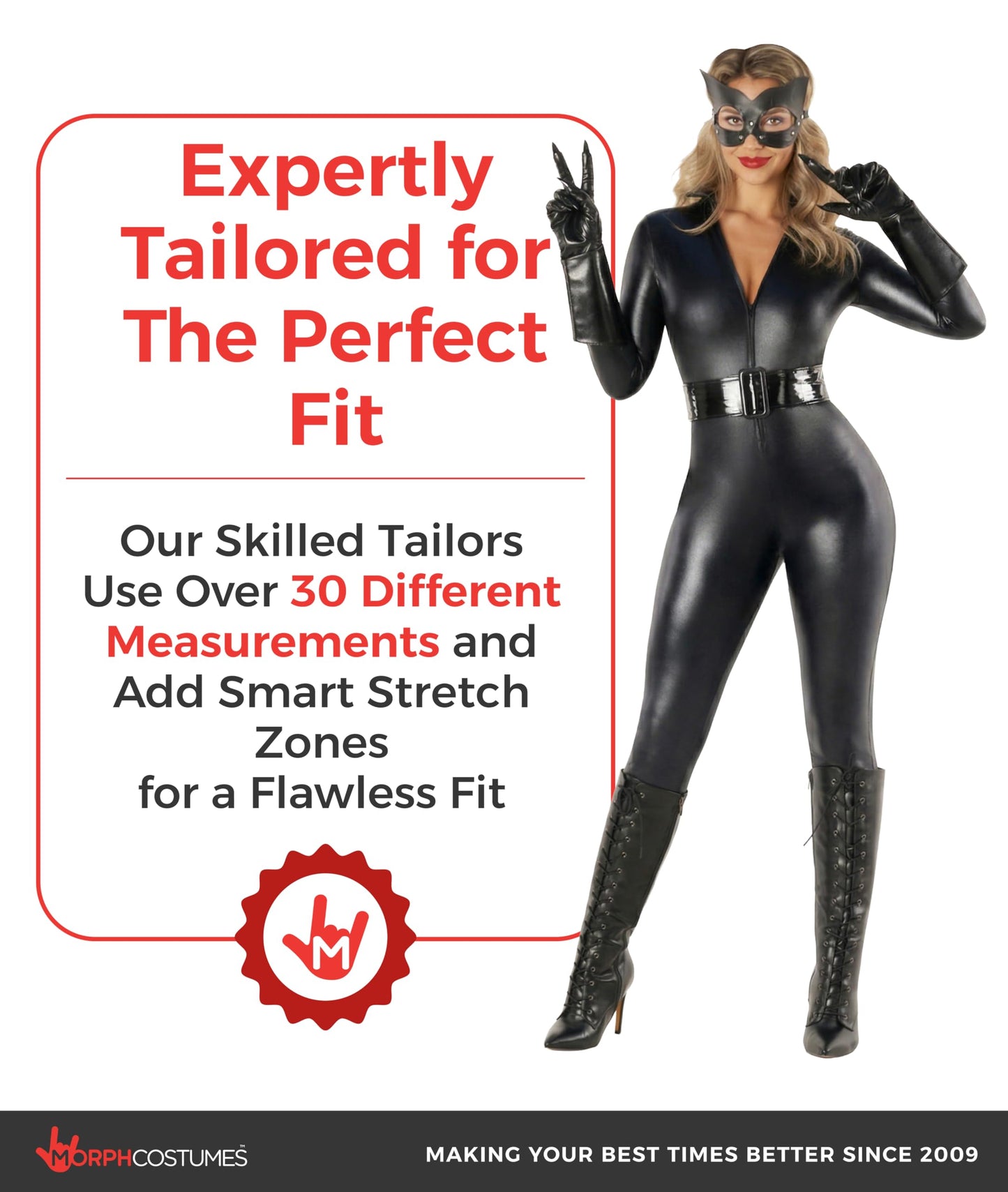 Black Cat Costume Adult - Black Catsuit for Women - Cat Costumes (image 4)