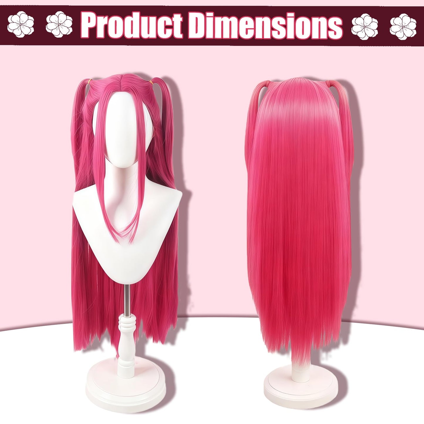 M-irass Wig - Rose Red Wig - Long Braided Wig - Braiding Hair