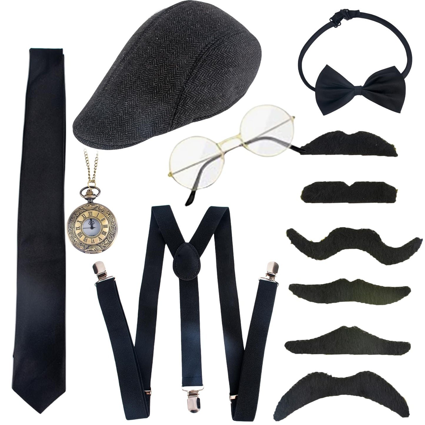 1920s Gatsby Costume Kit - Men Halloween Carnival Fancy Dress