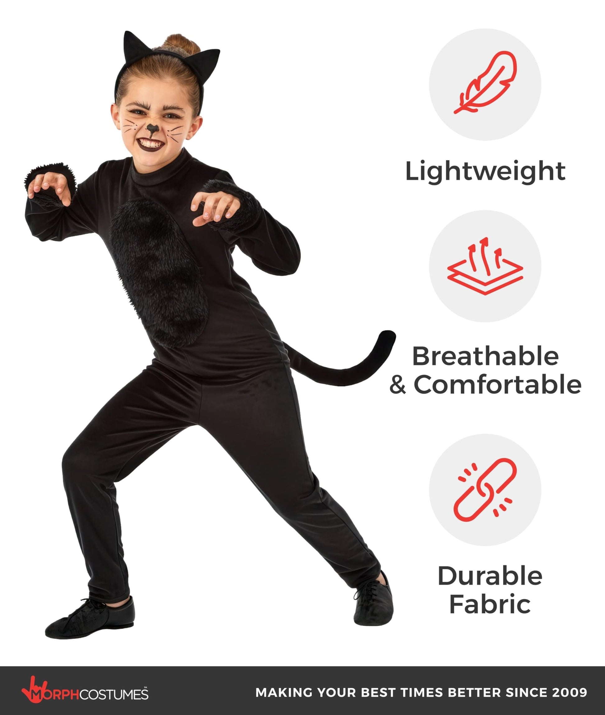 Black Cat Costume for Girls - Cat Costumes for Kids - World Book (image 4)