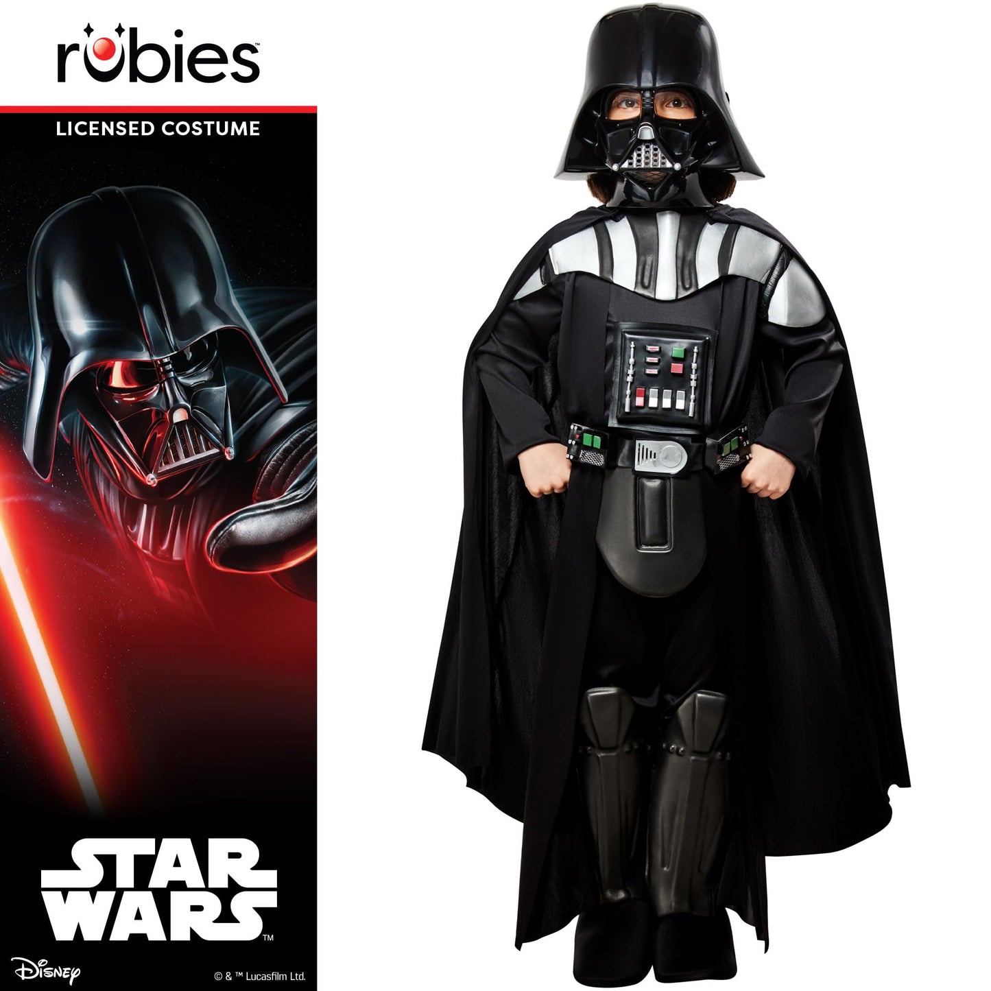 Rubies Official Disney Star Wars Deluxe Darth Vader, Children Costume - Large Halloween