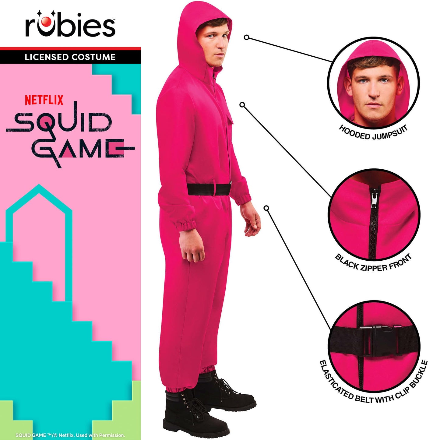 Rubies Official Squid Game Guard Classic Costume, Adult Fancy Dress, Size Large