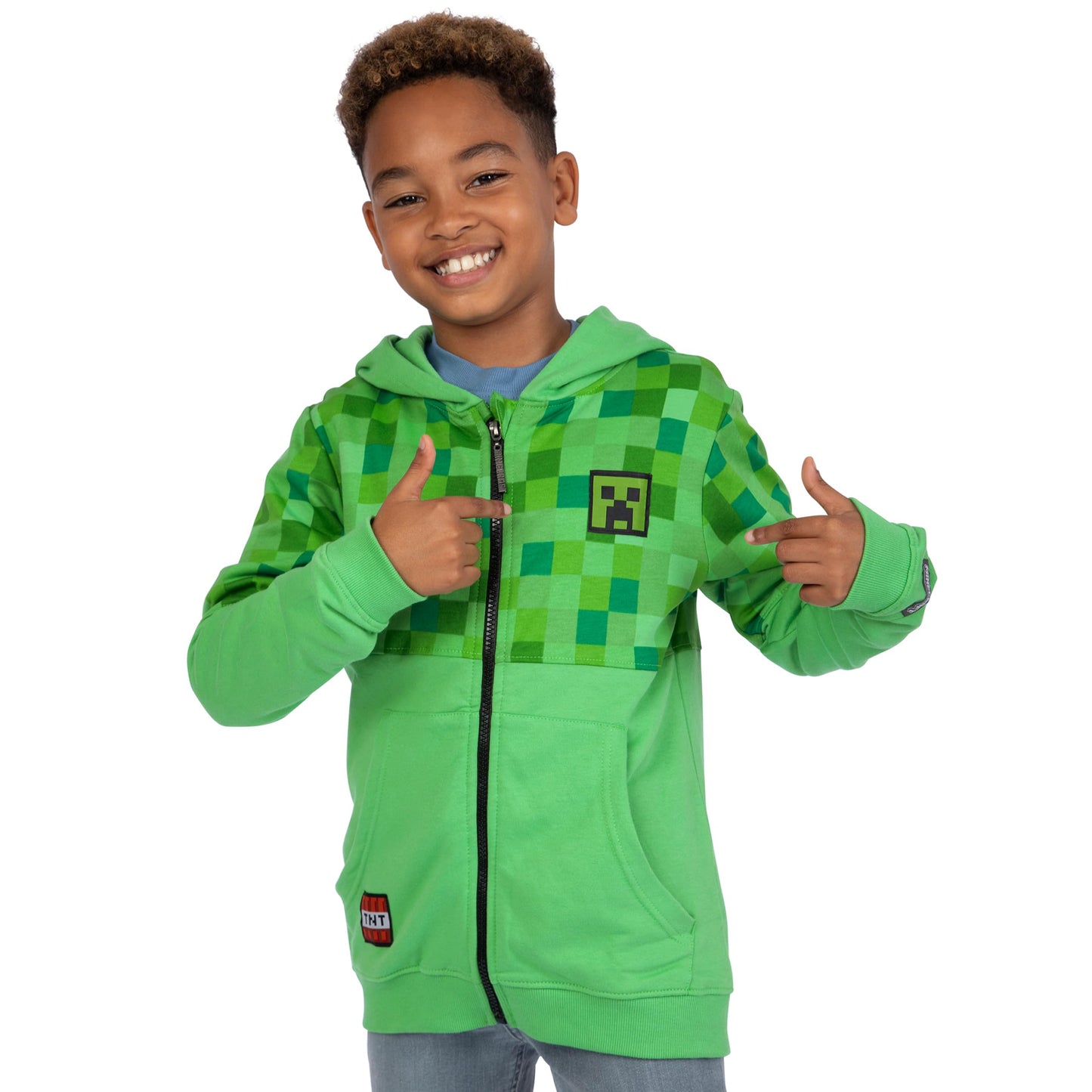 Hoodie - Gaming Hoodie - Boys Zip Up Hoodie - Boys' Hoodies - Green (image 3)