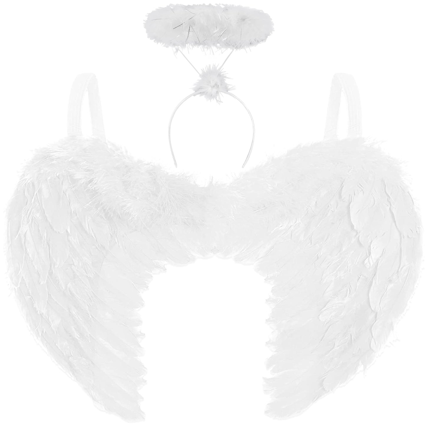 White Angel Wings and Halo Womens Halloween Costumes - Adult Angel