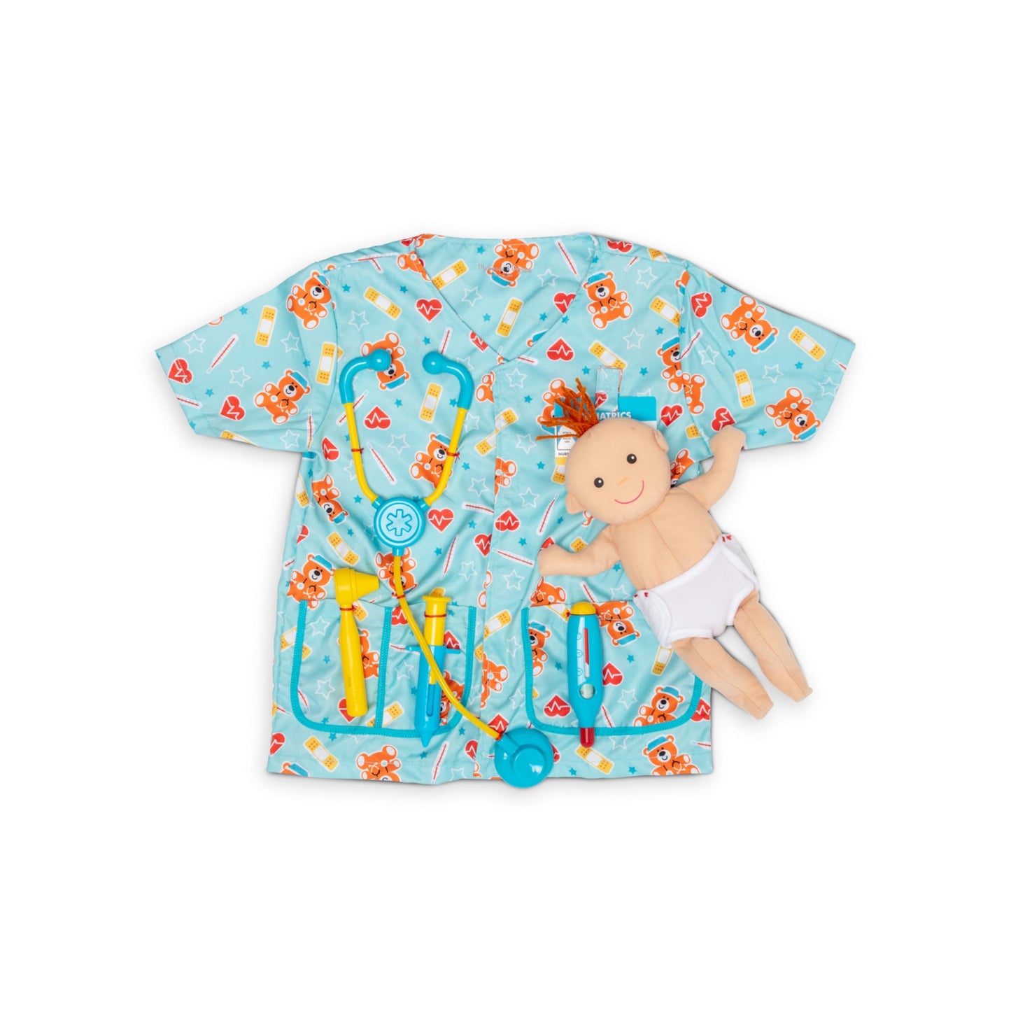 Melissa & Doug Pediatric Nurse Costume Role Play Toy | Fancy Dress for Toddlers | Dressing Up Clothes for Girls/Boys | Pretend Play Gifts for Kids Age 3-6