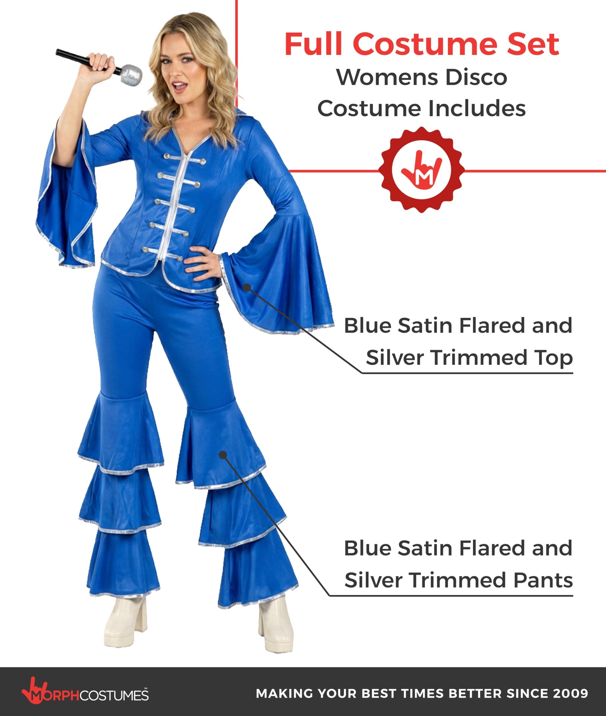 Dancing Queen Costume for Women - 70s Disco Outfit - 1970s Swedish (image 2)