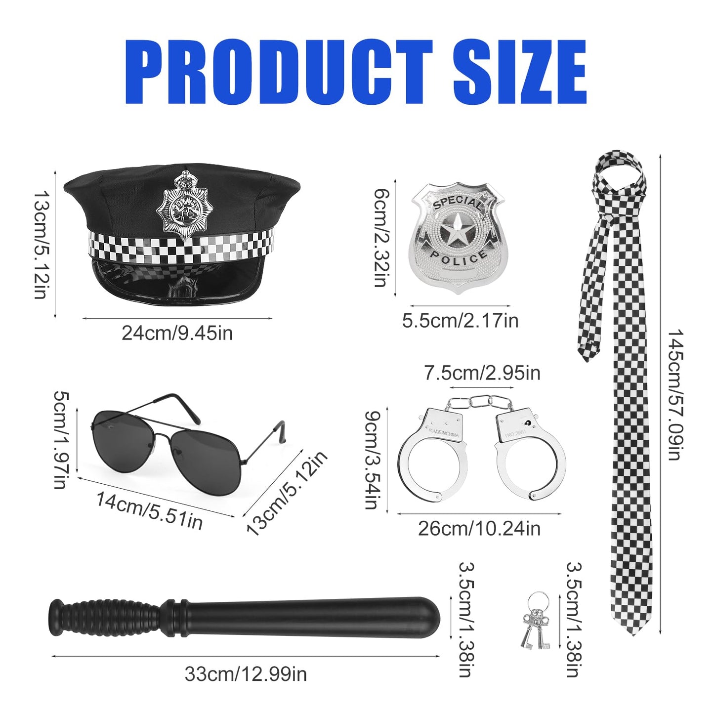 CLIUNTAdult Police Costume Women - Halloween Police Costume Men
