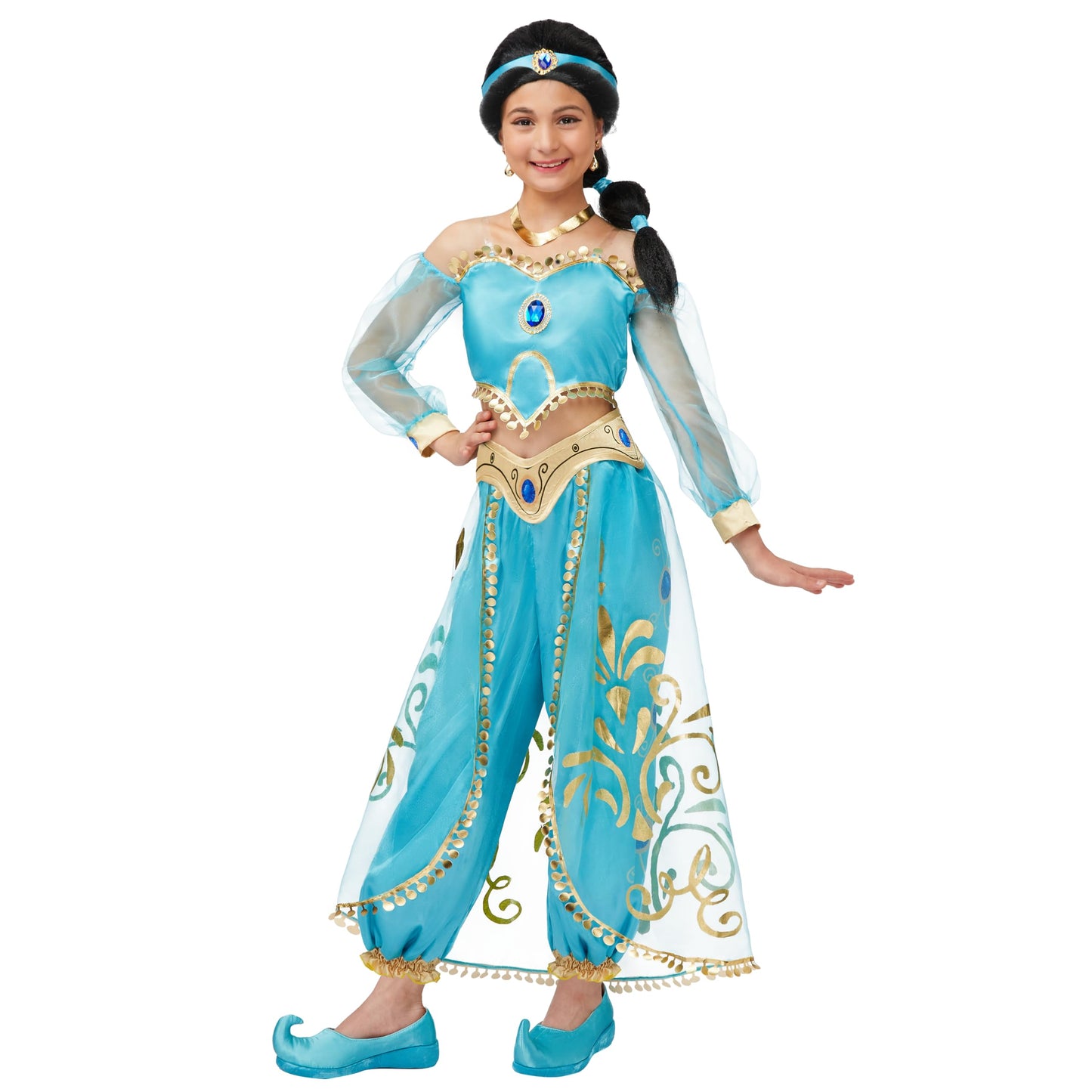 Spooktacular Creations Kids Costumes for Girls, Arabian Princess Costume, Girls Halloween Costume for Role Play Cosplay Parties-M