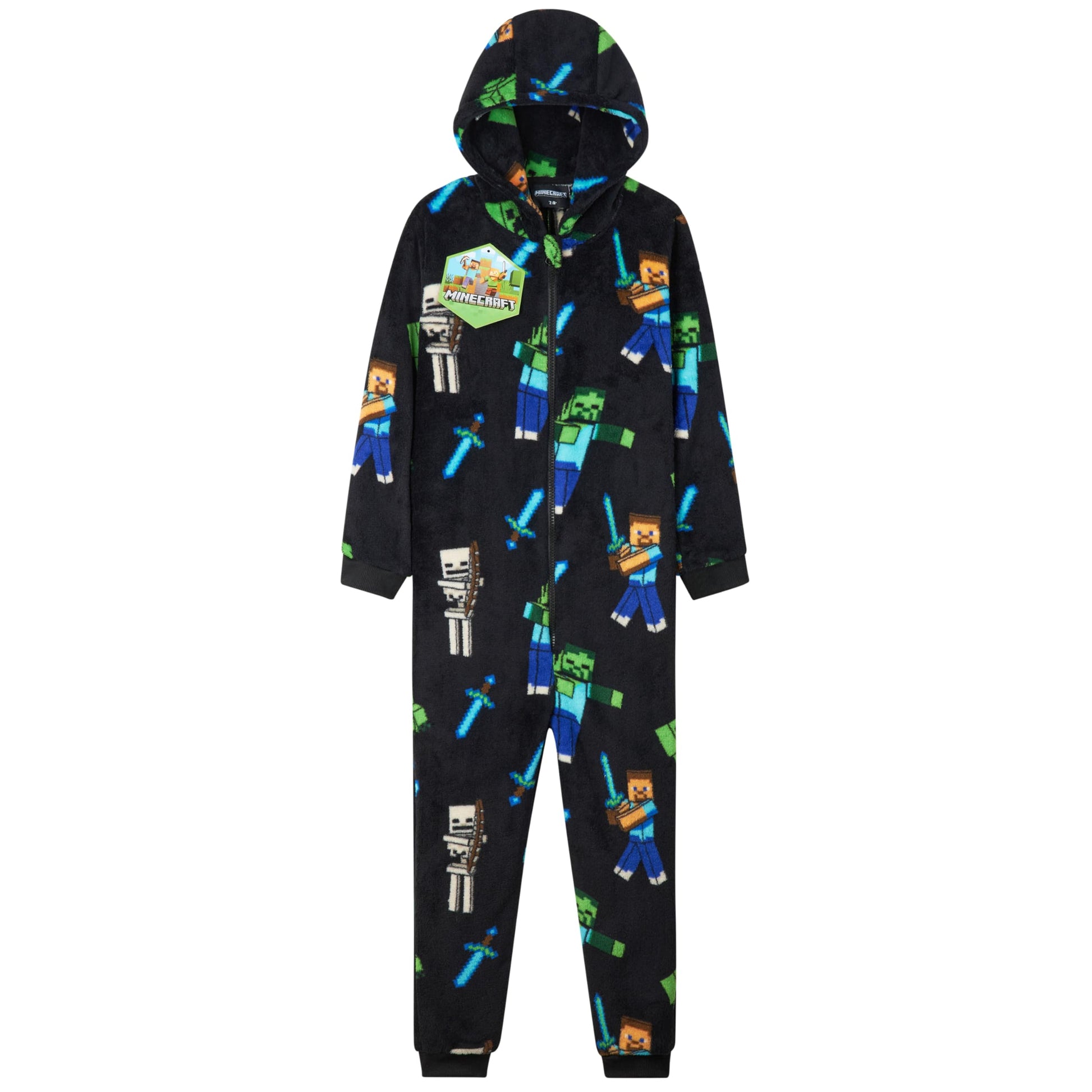 Boys Fleece Onesie - Hooded Onesie Pyjamas - Gifts for Gamers