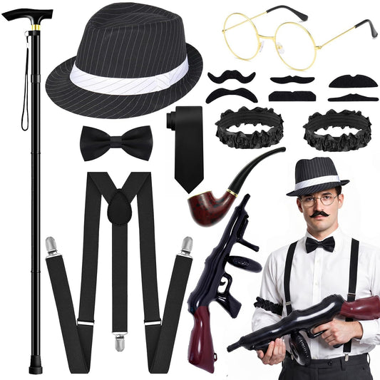 1920s accessories for men Great Gatsby fancy dress set