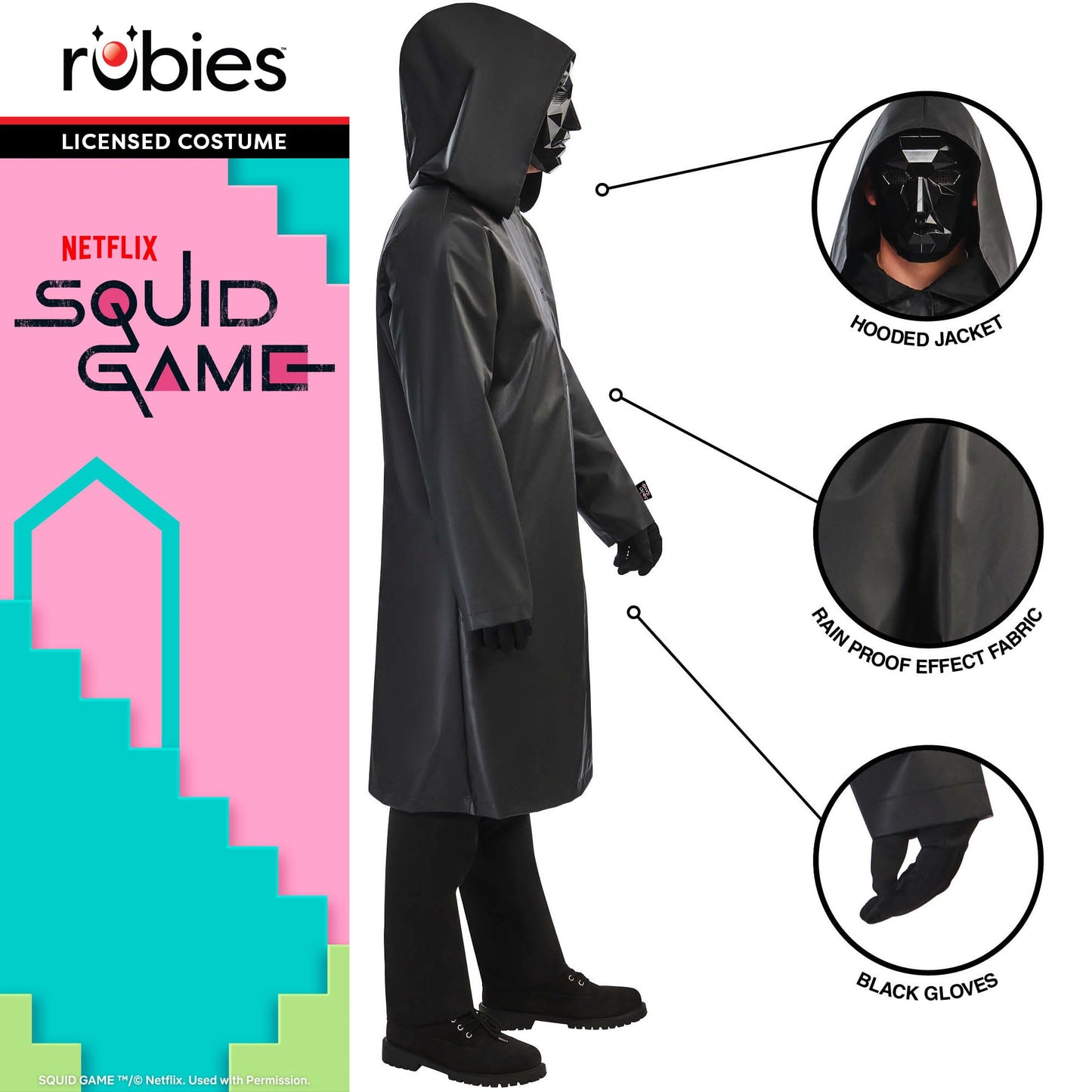 Rubies Official Squid Game Front Man Deluxe Costume, Adult Fancy Dress, Size Extra Small