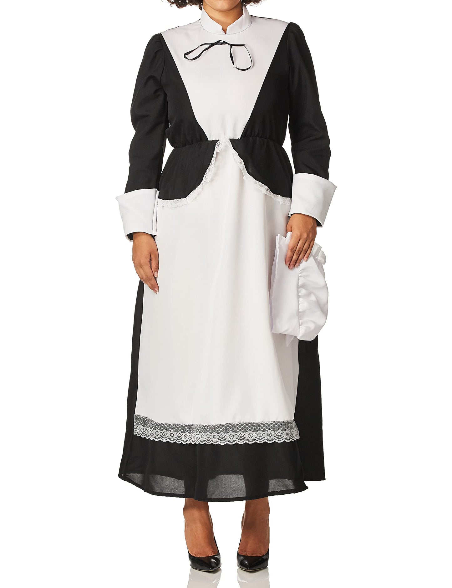 Forum Novelties Women's Plymouth Pilgrim Costume, Black, Plus Size