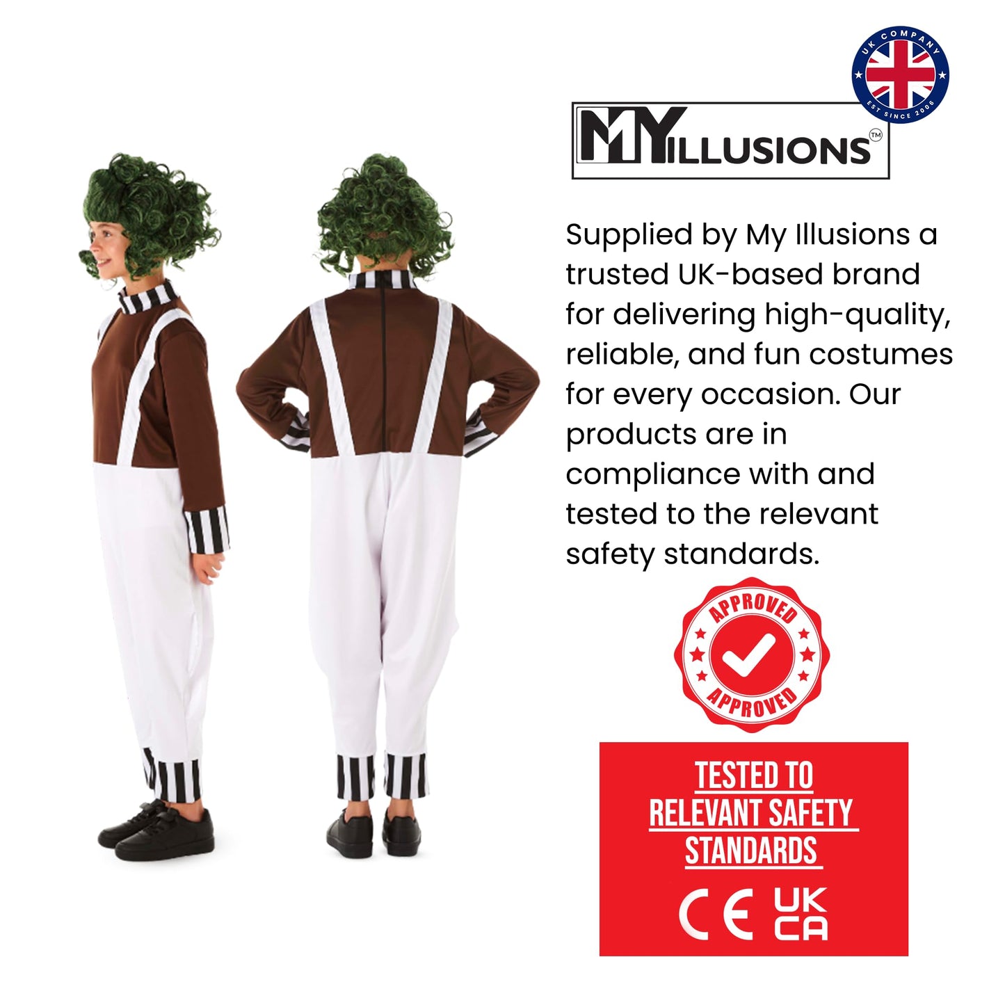 My Illusions Boys Factory Worker Fancy Dress Book Day Kids Halloween Costume (Medium 7-9 Years)