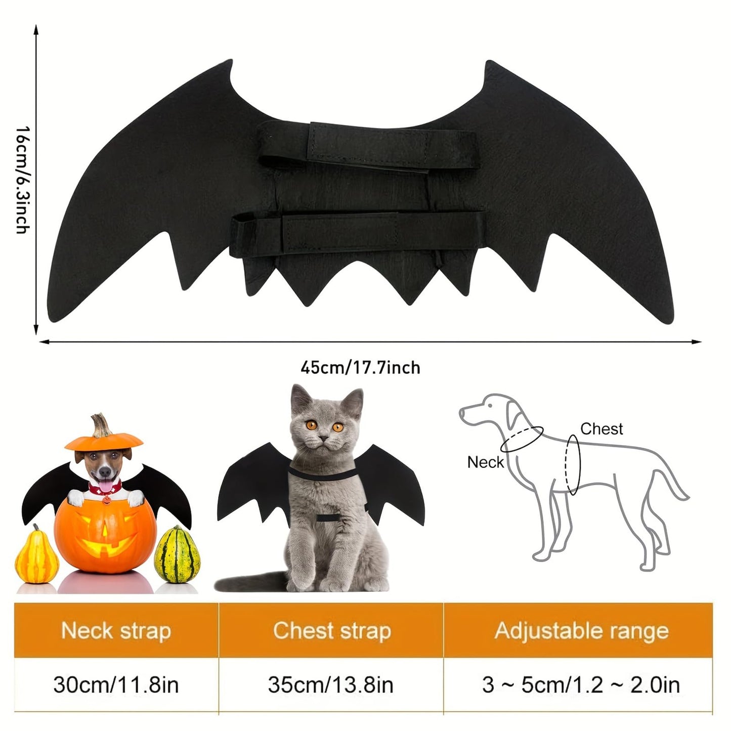 Halloween Pet Bat Wings Dog Funny Costume Cute Cat Dress Up