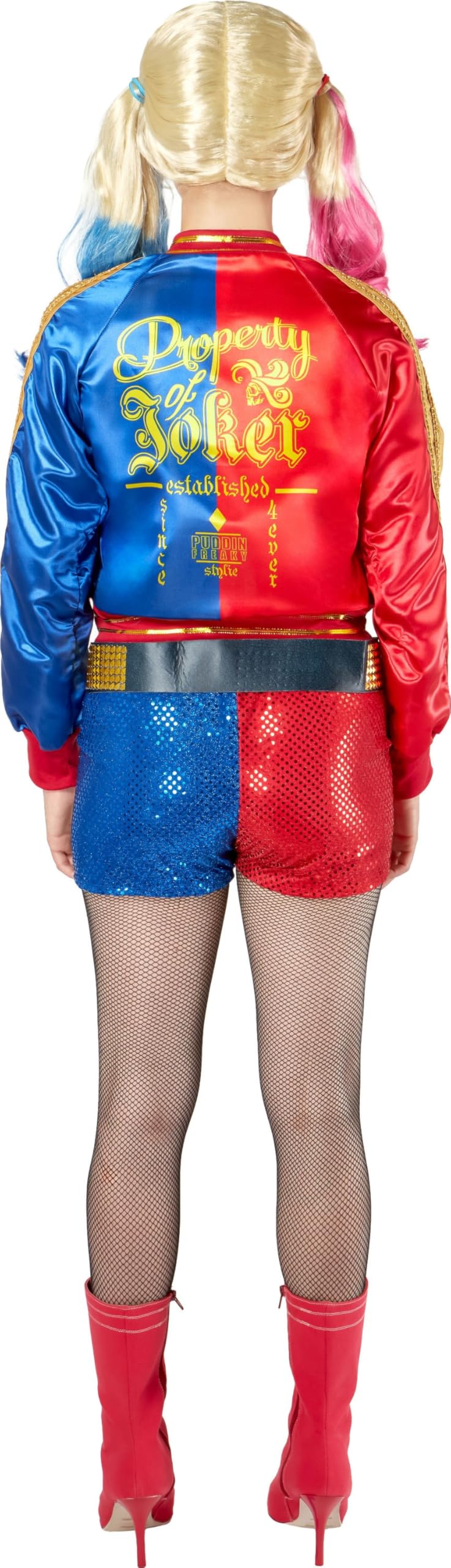 Rubie's Official Harley Quinn Ladies Fancy Dress Halloween Suicide Squad Womens Villain Costume, M, Multi