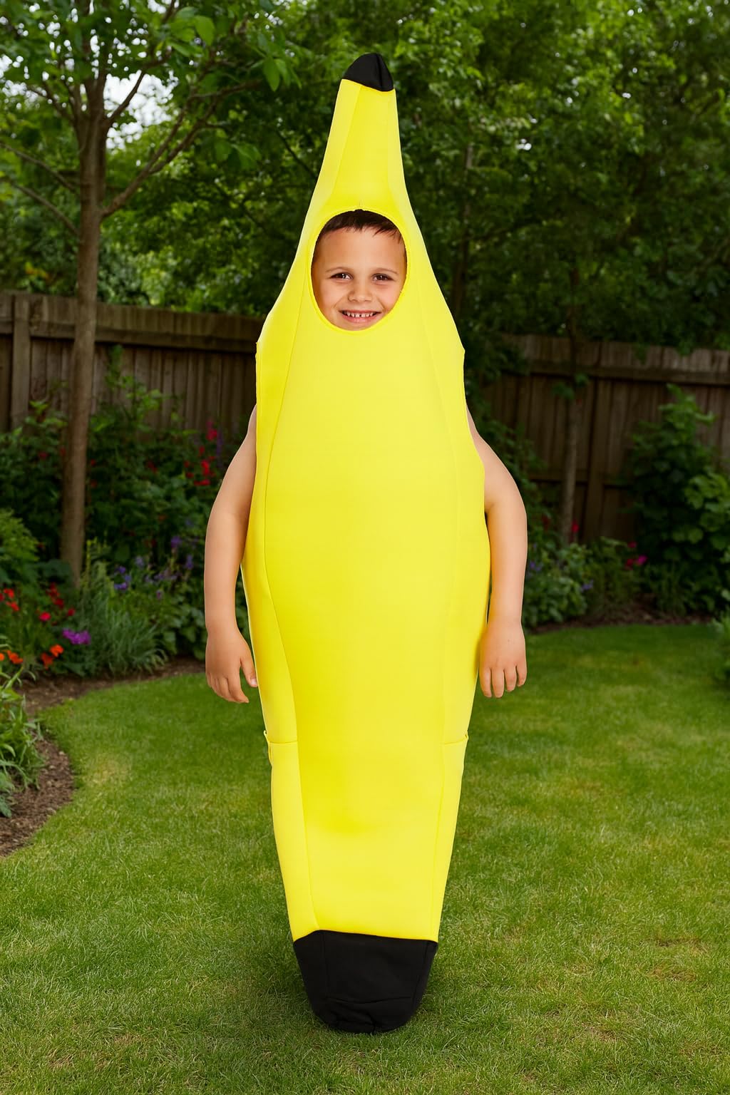 HENBRANDT Children’s Banana Costume for Kids Fancy Dress Outfit Fruit Costumes Banana Suit Size Large Ages 10-12 Funny Halloween Fancy Dress for Boys and Girls