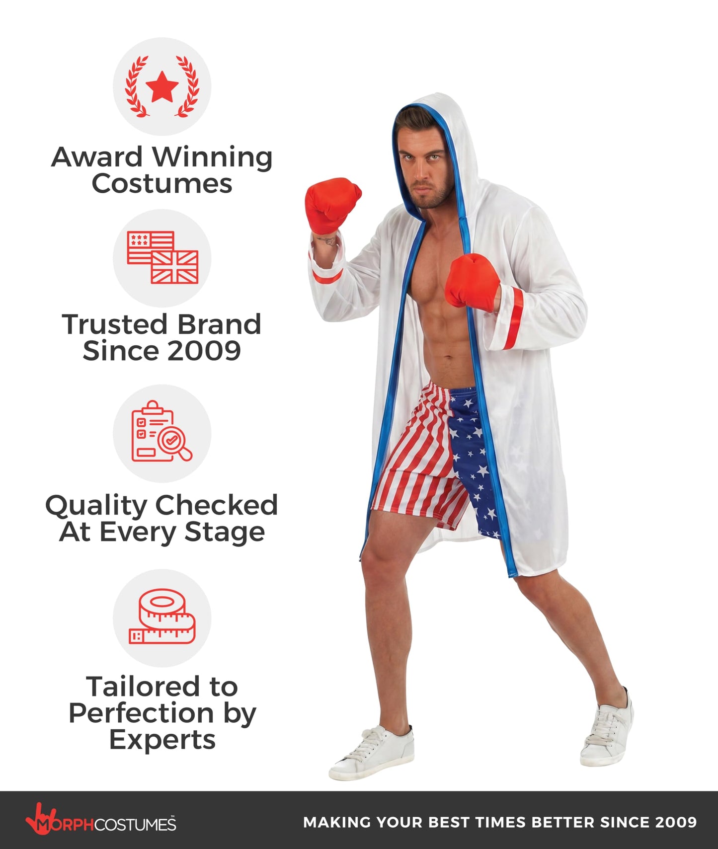 Boxing Robe Costume for Men - Boxer Halloween Costume - Boxing (image 6)