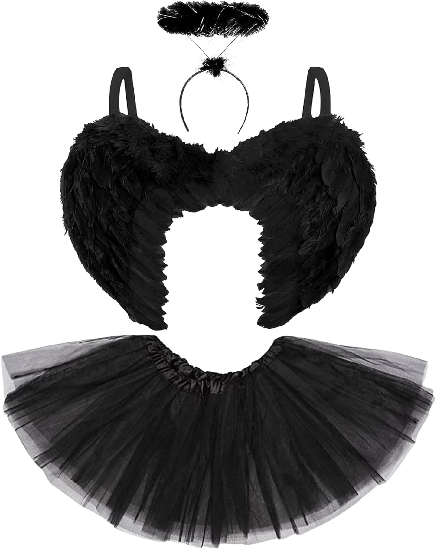 Dark Angel Costume Womens Halloween Outfit - Fallen Black Angel