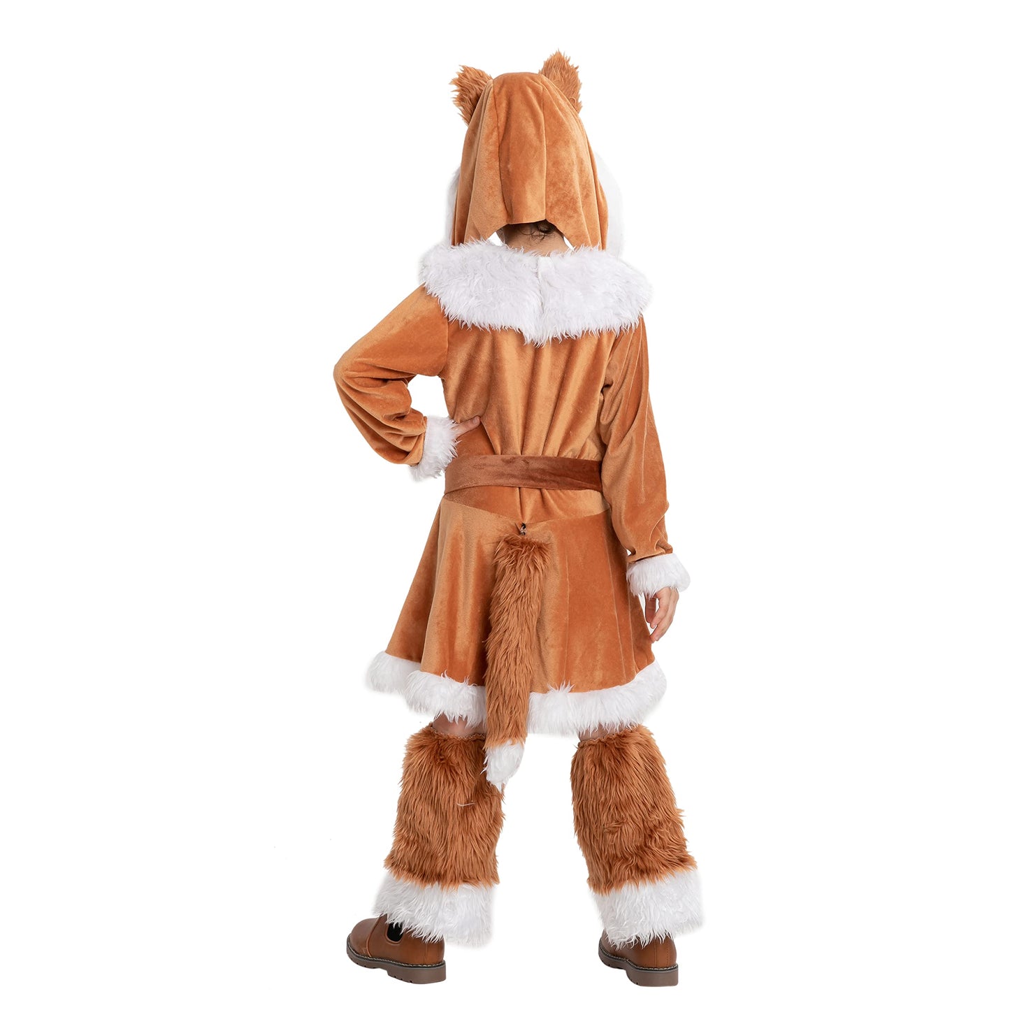 Spooktacular Creations Sweet Girls Fox Costume Set for Halloween Dress Up Party, Role-Playing, Carnival Cosplay, Jungle-Themed Party (Medium (8-10 yrs))