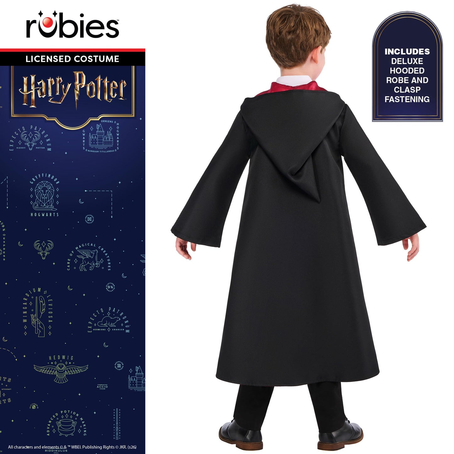 Rubies Official Warner Brothers Harry Potter Deluxe Gryffindor Robe, Childrens Costume, Kids Fancy Dress, Size 5-6 Years
