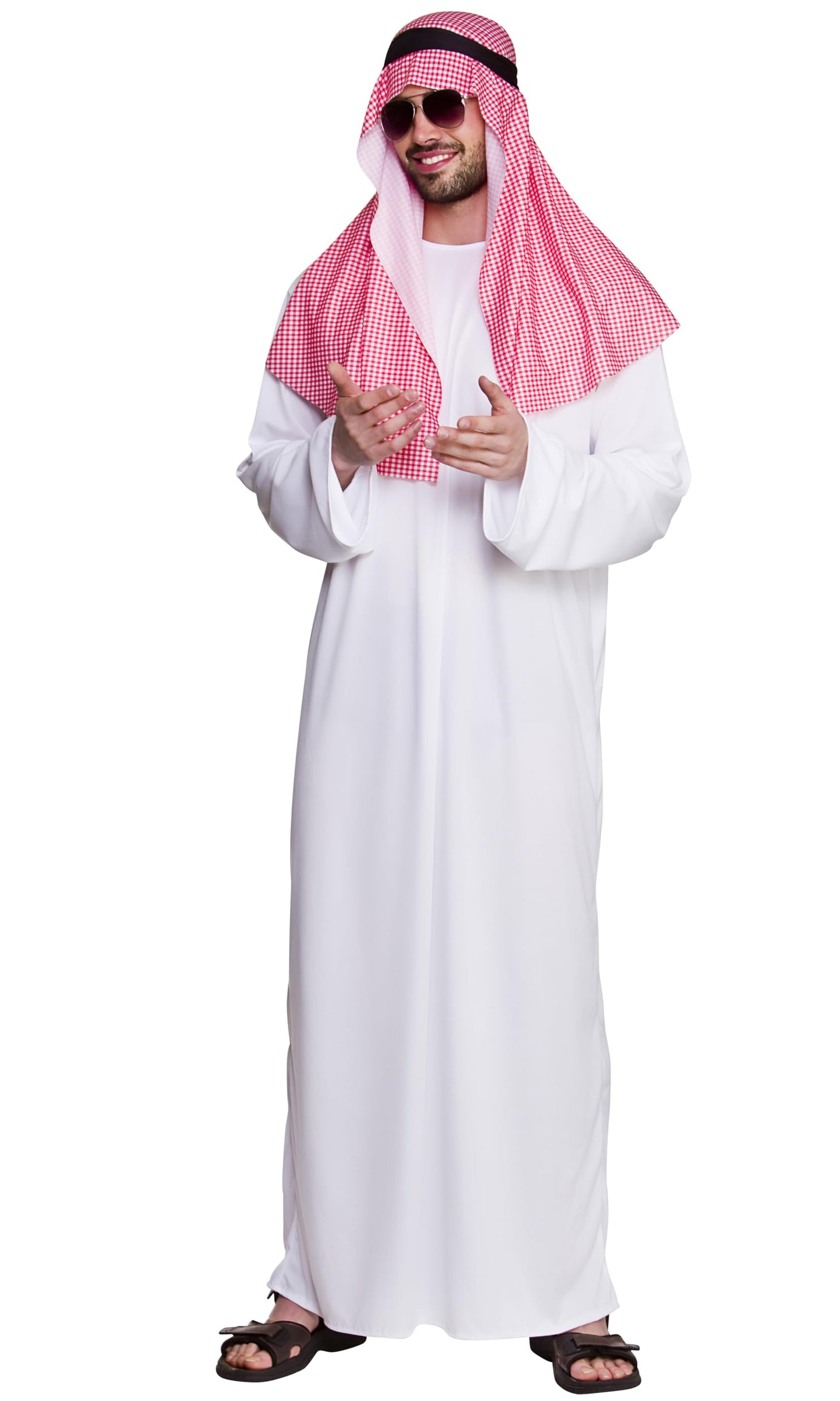 Wicked Costumes Mens Sheikh Fancy Dress Costume – Middle Eastern Style Outfit for Parties & Events - Plus Size