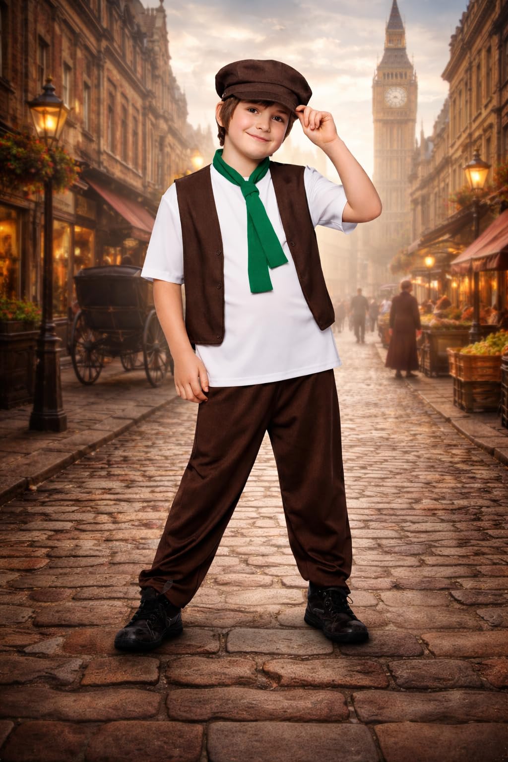 Wicked Costumes Boys Victorian Fancy Dress Costume – Historical Gentleman Outfit for World Book Day, School Plays, Dickens Events & Parties - Large (8-10 Years)