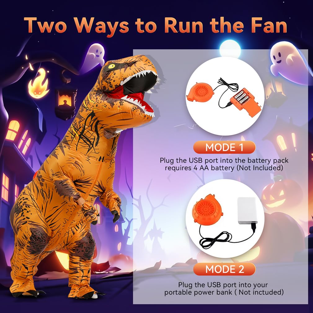 JASHKE Dinosaur Inflatable Costume T-rex Costume Adult