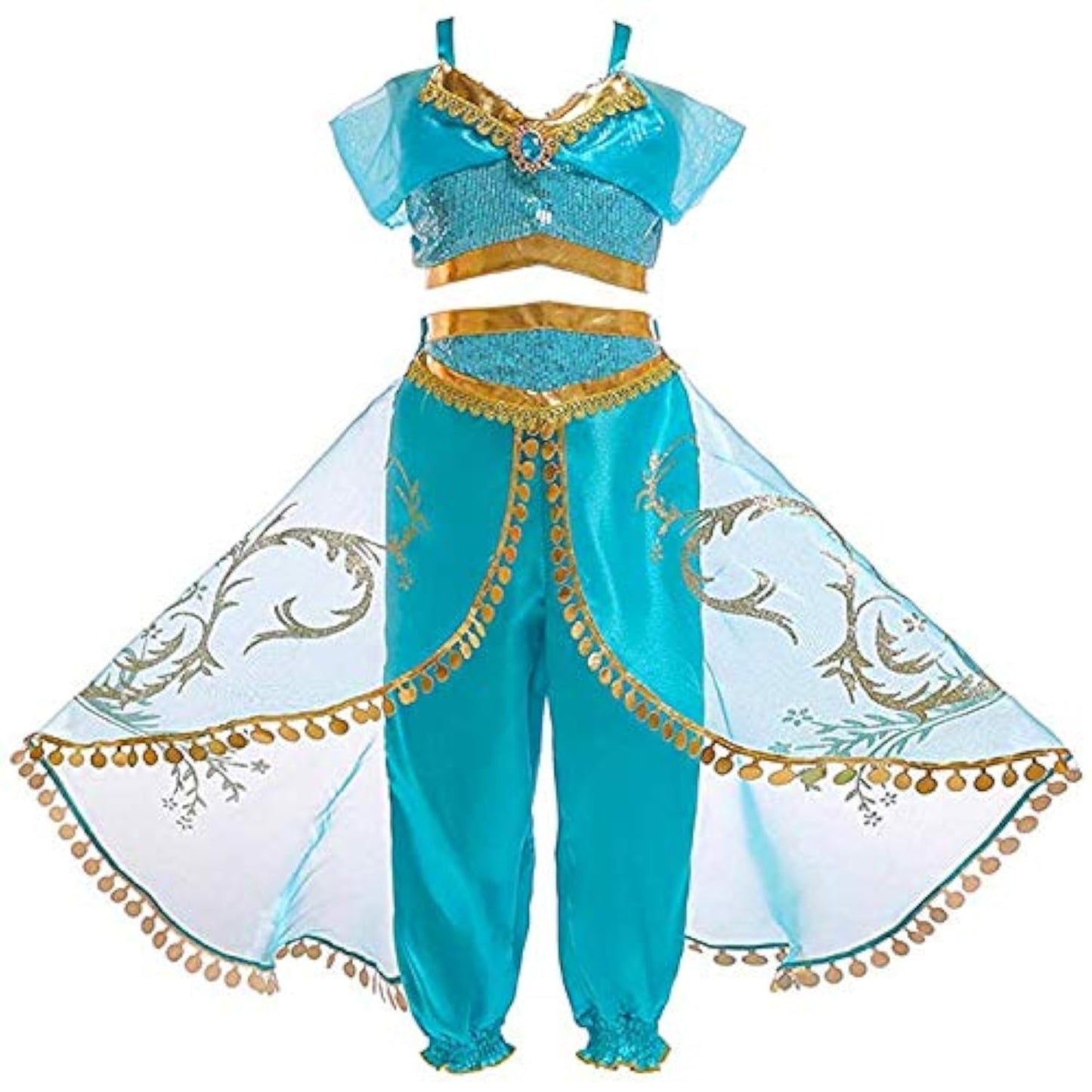 Atorcher Princess Costume for Girls Sequined Princess Costume Set Dress Up for Kids Girls Fancy Dress for Party Cosplay Bridesmaid Pageant