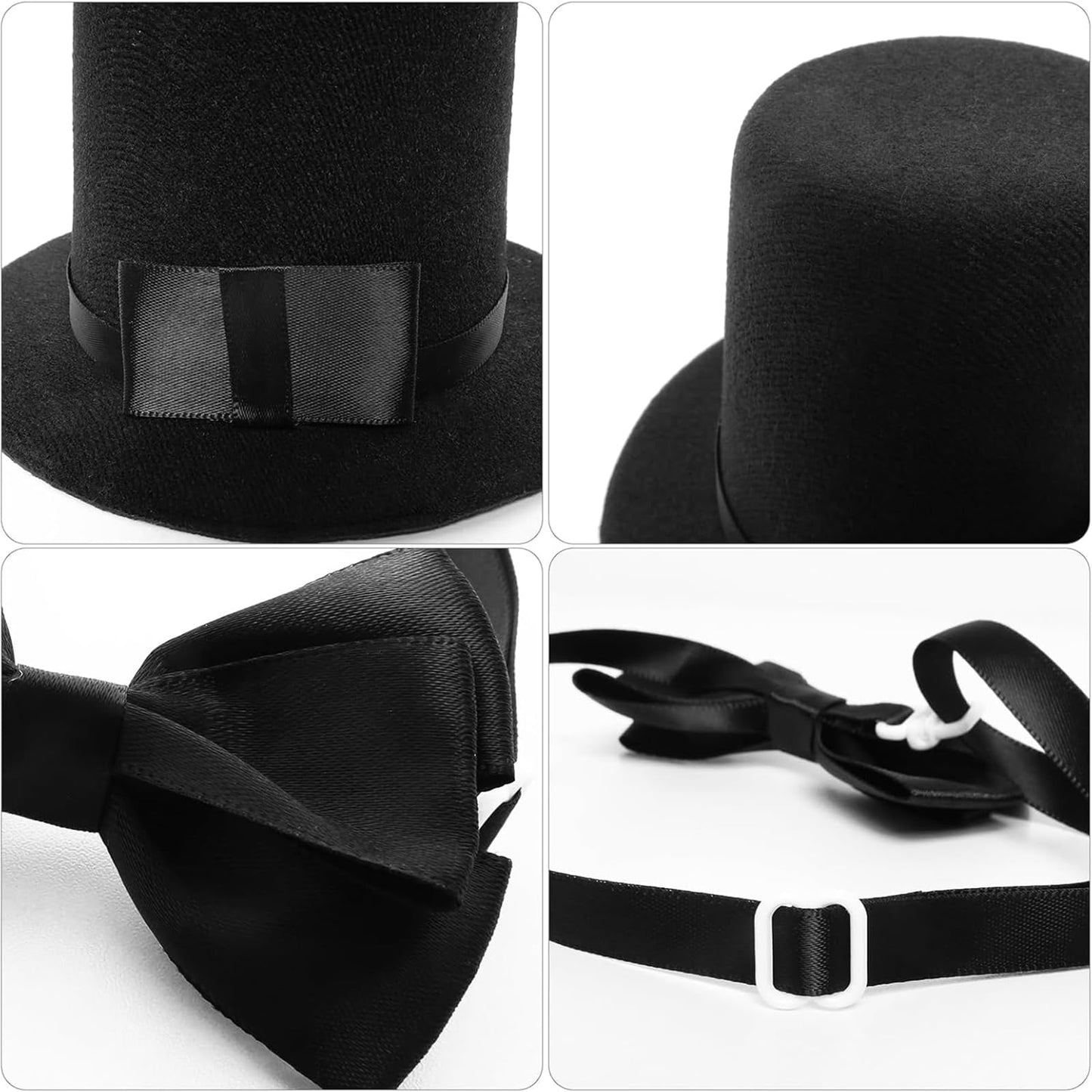 Pet Formal Costume Set Dog Top Hat with Necktie Cat Gentleman