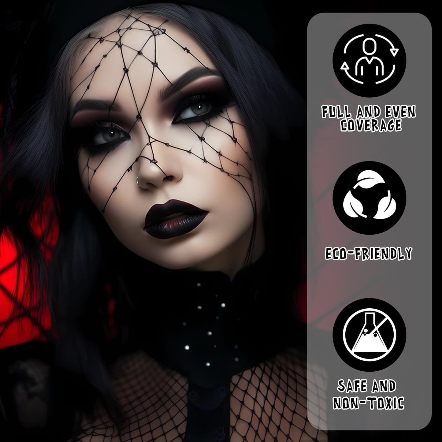 White Black Face Paint Makeup Halloween 100g, Halloween Make Up Kit Adults, Halloween Face Paints Kit, Skeleton Zombie Clown Makeup Halloween, Body Paint for Fancy Dress, Festivals