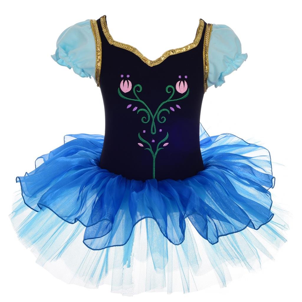 Lito Angels Ice Princess Ballerina Dance Costume for Kids Girls, Ballet Tutu Dress Fancy Dancewear, Age 3-4 Years (Tag Number M) Multicoloured