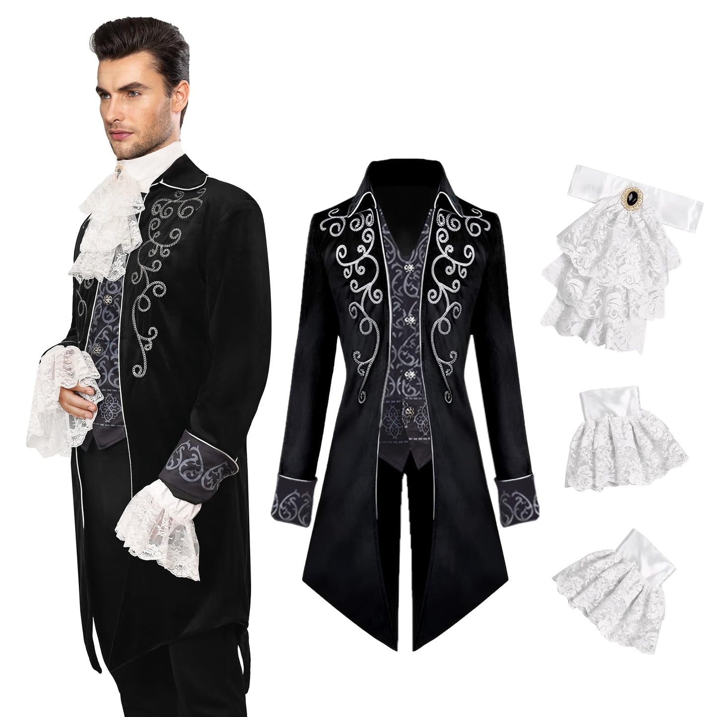 Medieval Clothing Men Costumes Medieval Steampunk Jacket - Gothic
