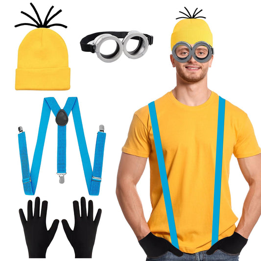 Adults cosplay costume accessories with yellow beanie knit hat