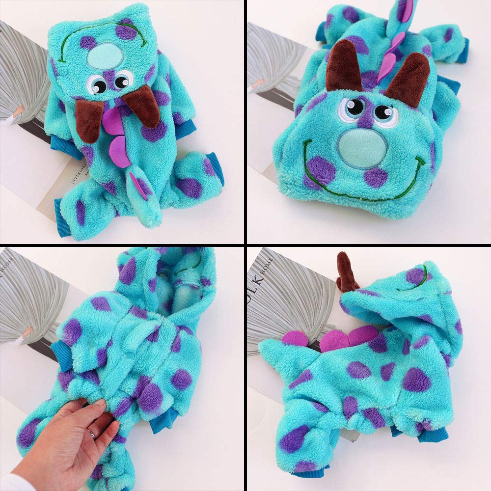Soft Velvet Dog Clothes Winter Dog Hoodie Cute Pet Halloween