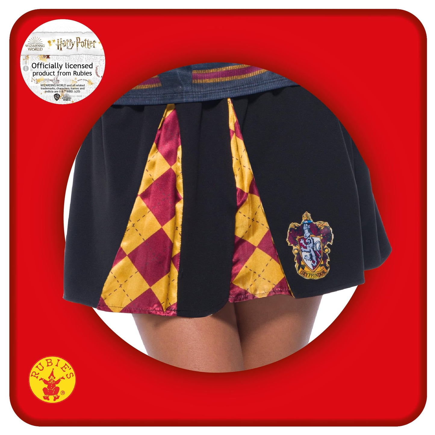 Rubies Official Harry Potter Gryffindor Costume Skirt, Childs One Size Approx Age 6-12 Years Halloween