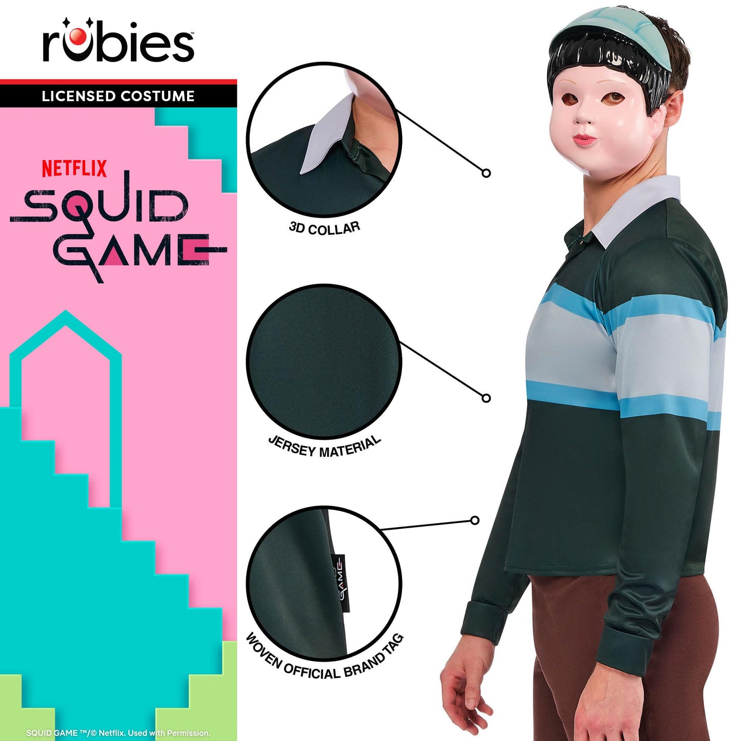 Rubies Official Squid Game Boy Doll Costume, Adult Fancy Dress, Size M