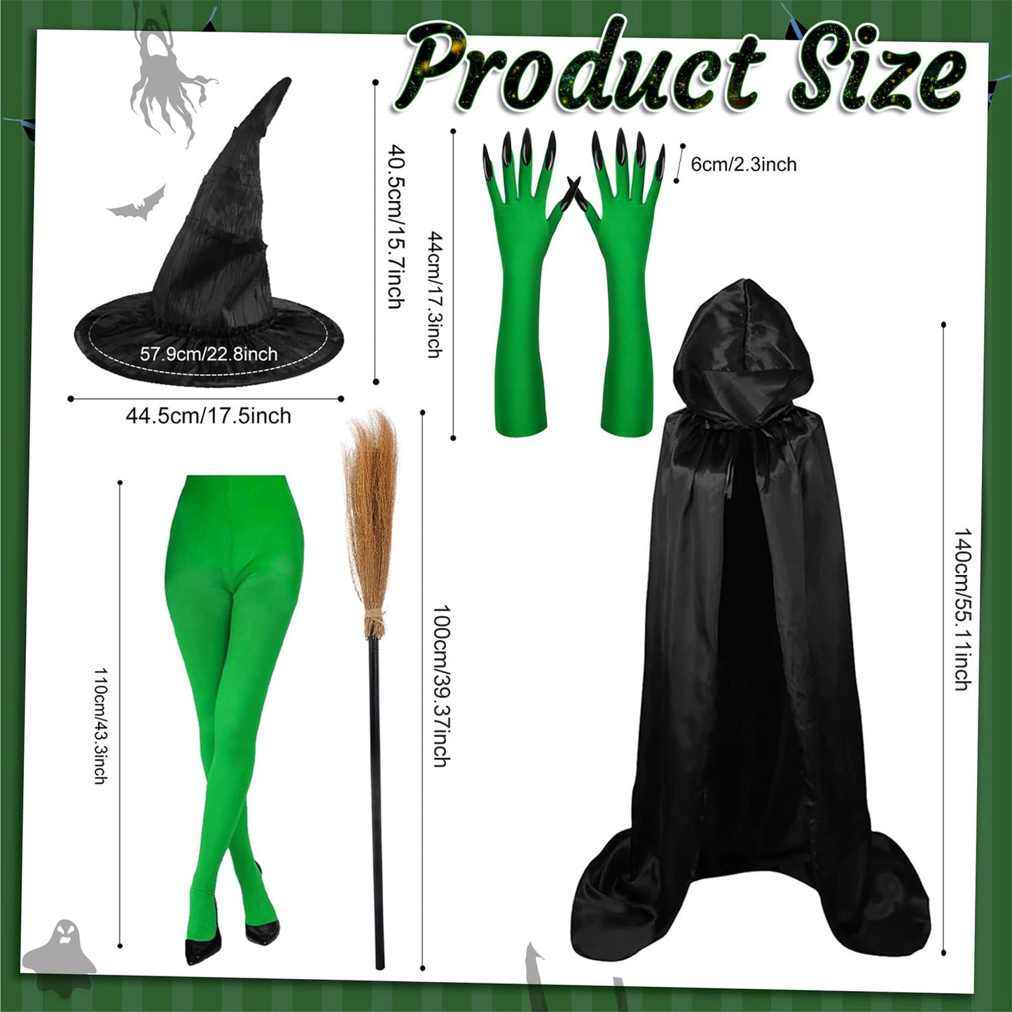 Halloween Costumes Adult Women - Witch Costumes Set Witch Cape