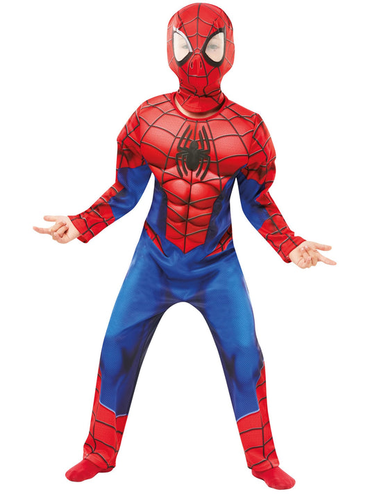 Rubies Official Marvel Spider-Man, Deluxe Child Costume - Medium Age 5-6, Height 116 cm, Red Halloween