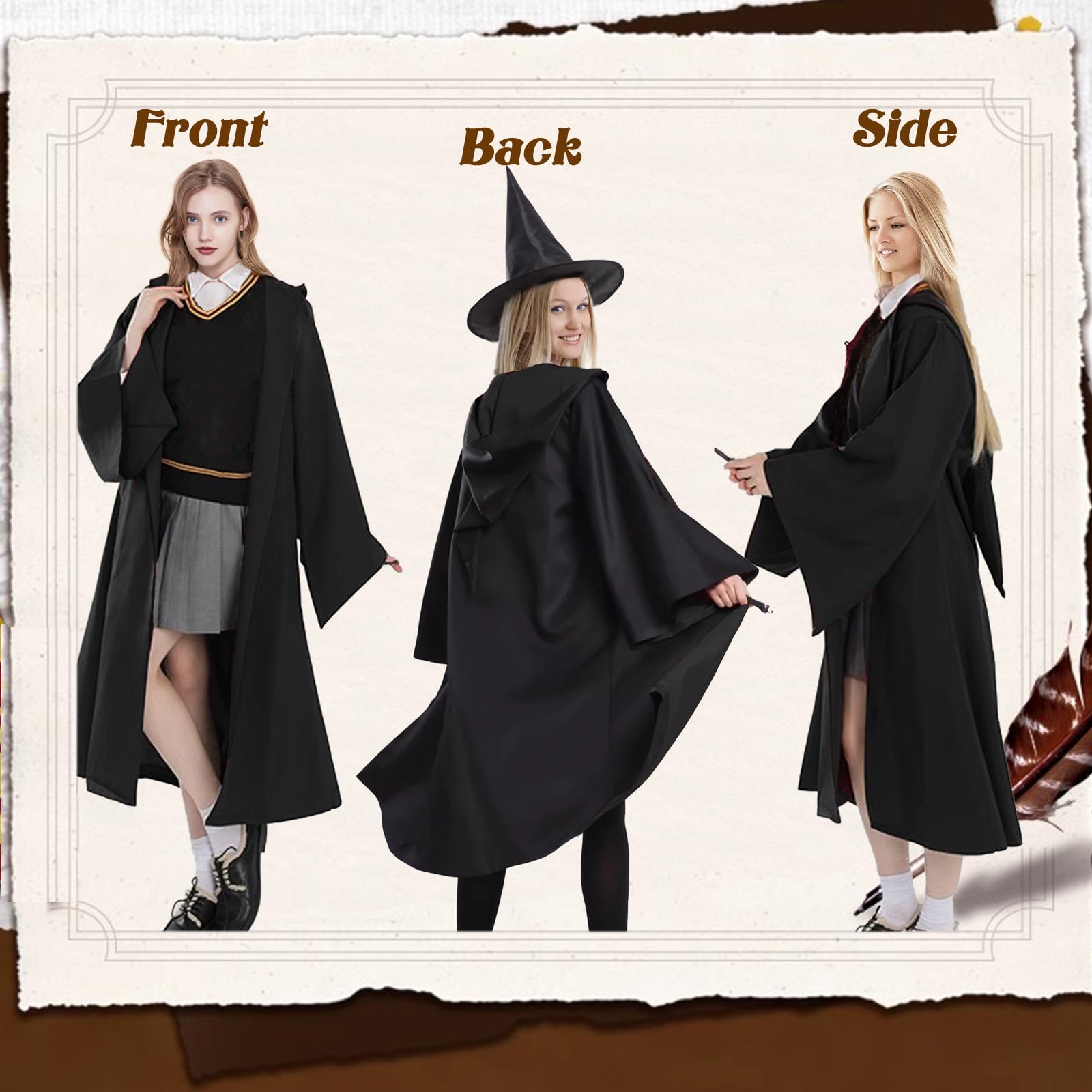 Wizard Costume Set for Adult - Wizard Fancy Dress Harry Cosplay (image 6)