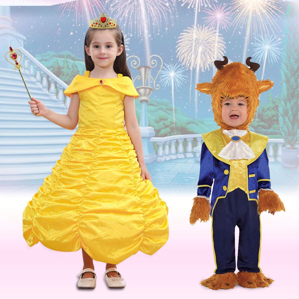 Princess Belle Costume Dress - Little Girl Princess Dresses - Fancy (image 4)